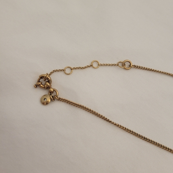 J. Crew Gold Tone Tassel Necklace with extension 25" - Picture 4 of 6